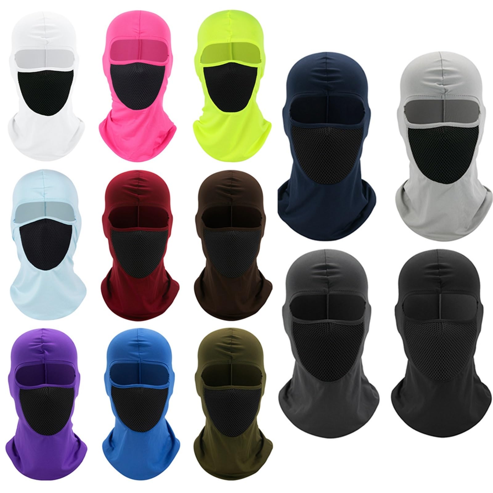 Cagoule Masque De Ski Lot de 2 Masques de Ski for Hommes, Masque de Ski intégral, Cache-Cou, Masque de Moto, Couvre-Chef de Protection pour Le Ski(Light Blue)