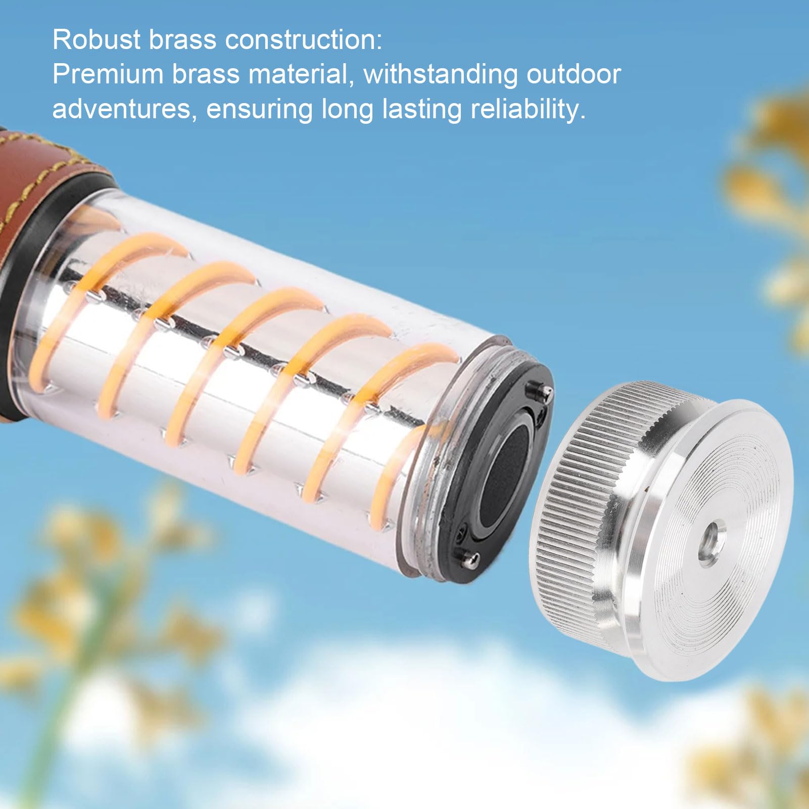 Keyless Socket Replacement, Camping Light Adapter Base 1/4in Thread Metal Portable Light Bulb Socket Base for BAREBONES (Silver)