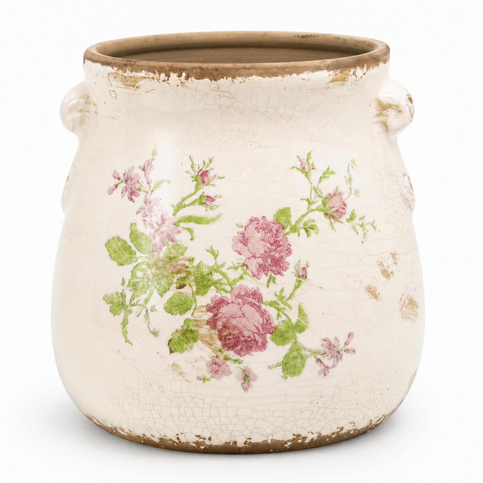 Dosayes Vintage Planter & Vase with Drainage,Ceramic Pot for Plant