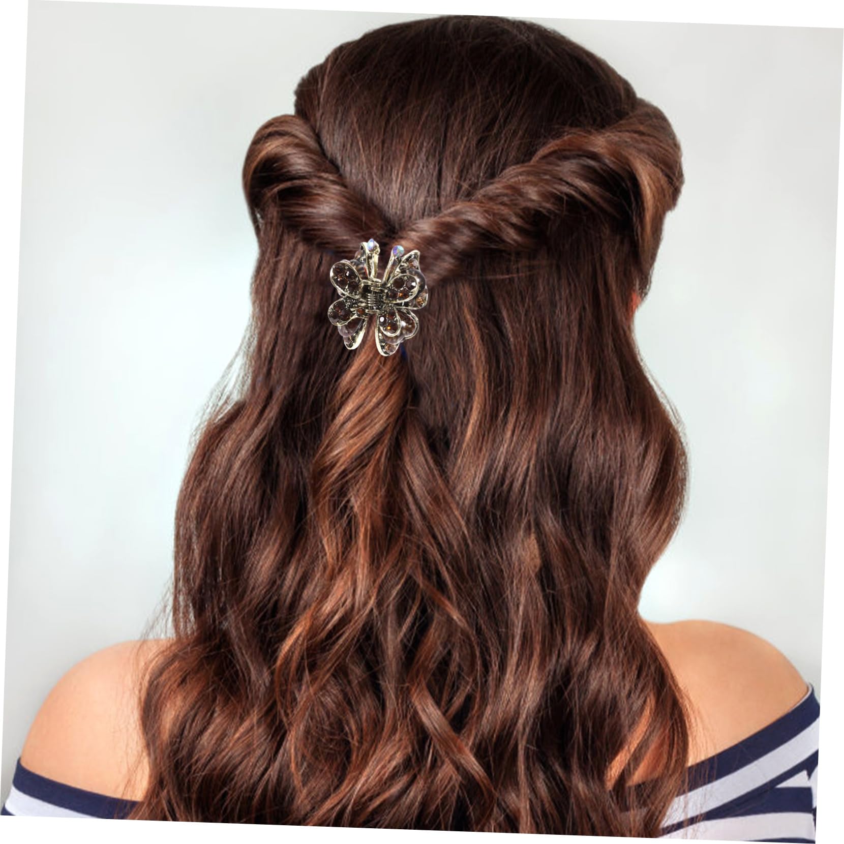 VALICLUD 3 Sets Legierung Mini Haar Strass Eingelegt Haarklammern Für Stilvolle Nicht-haar Clips 5 Stück * 3