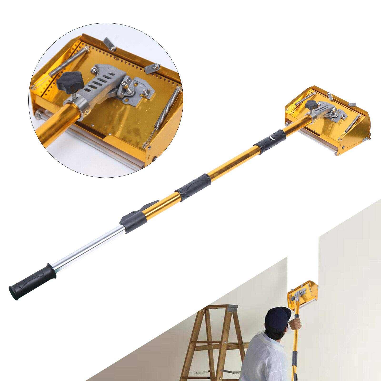 Chochla do suchej zabudowy, regulowana, Drywall Flat Finishing Narzędzia murarskie, kielnia budowlana ze stopu aluminium, narzędzia do montażu suchego, rolka narożna, kielnia do wygładzania z uchwytem 104 cm – 63,8"