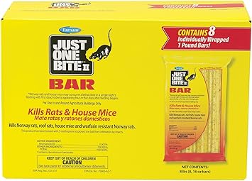 Farnam Just One Bite II Rat & Mouse Bar 8pk 8lb