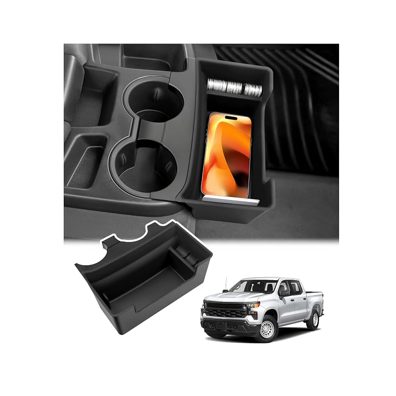 Organizador Suspenso para Console Central PeakPurit para Chevy Silverado e Sierra 1500, 2500HD e 3500HD, Console Jump Seat, 2 peças
