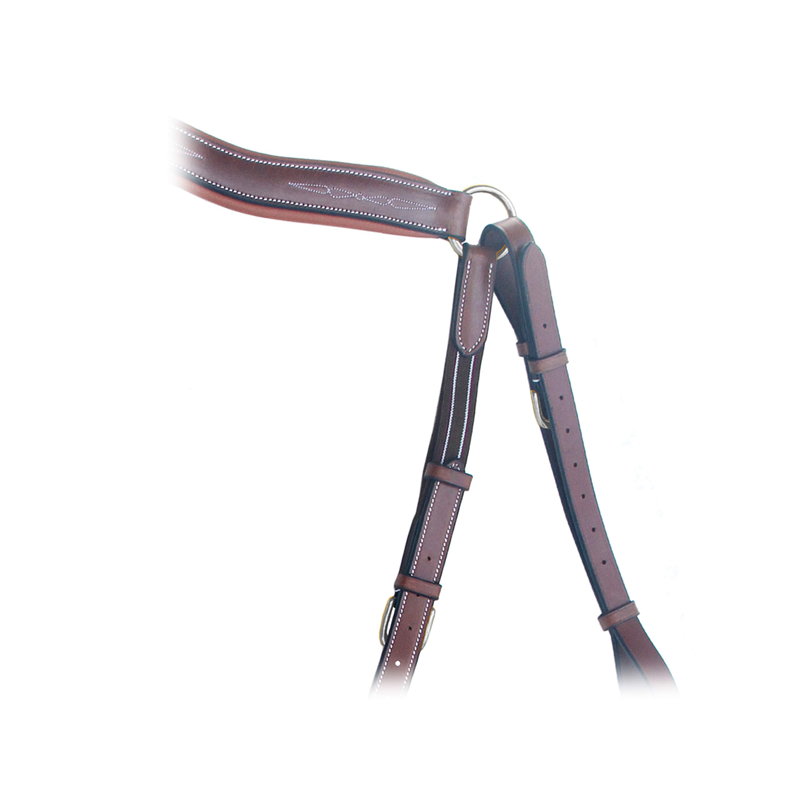 Exion Designer Horse Breastplate/English Breast Collar for Horse | Anatomical Petal-Shape Padding | Adjustable Wither Strap & Soft Calfskin Lining | Running Martingale with Snaps