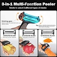 Vista 7 de Knife Set, 10 Piece Kitchen Knife Set with Block and Sharpener, Anti-Rust Stainless Steel Knives Set for Kitchen, Chef Universal Knife Block Set