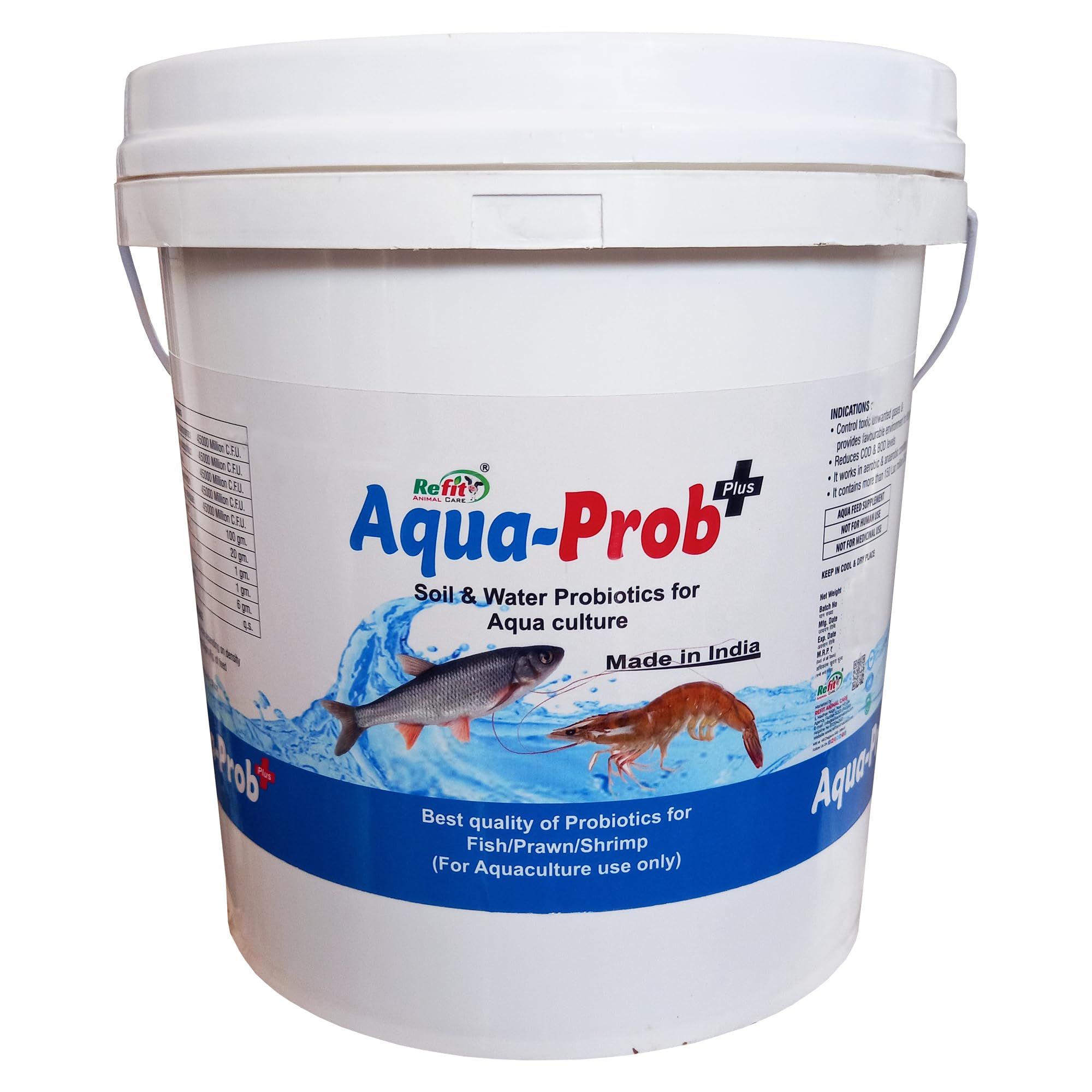REFIT ANIMAL CARE Biofloc Probiotics for Fish, Shrimp, Prawns and Aquaculture Farming, 5 kg, Aqua Prob+