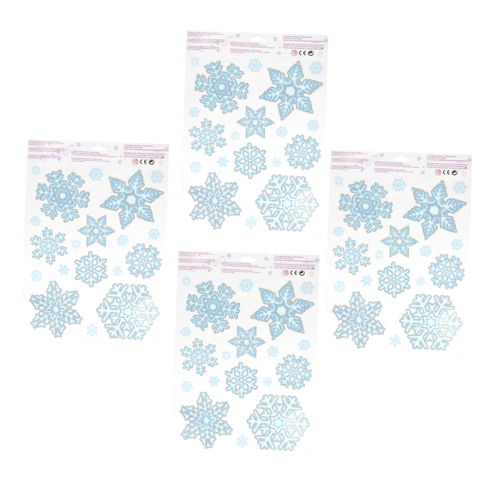 BESTOYARD 8pezzi Sticker Natalizi Rimovibili Fiocco Per Finestra Per Decorazioni Natalizie e Atmosfera Invernale Adatti Vetrine e Superfici Lisce
