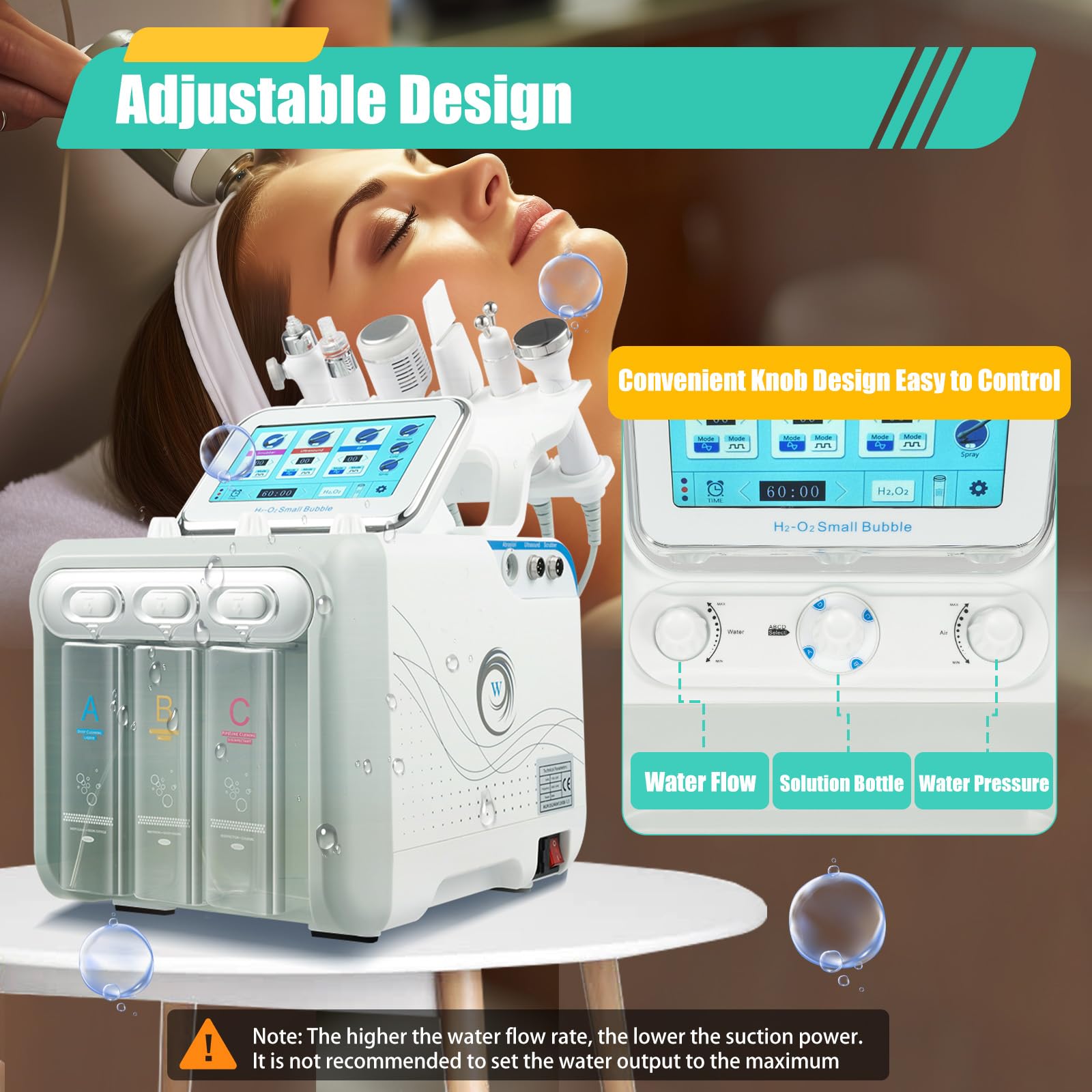 XUEMANSHOP Hydrodermoabrasion, 6IN1 H2-O2 Small Bubble Jet Skin