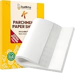 Katbite 200pcs Parchment Paper Sheets 9x13 inch (12x16 Optional) Heavy Duty, Extra Strong Baking Paper Non Stick for Cookies, Bread, Meat, Pizza