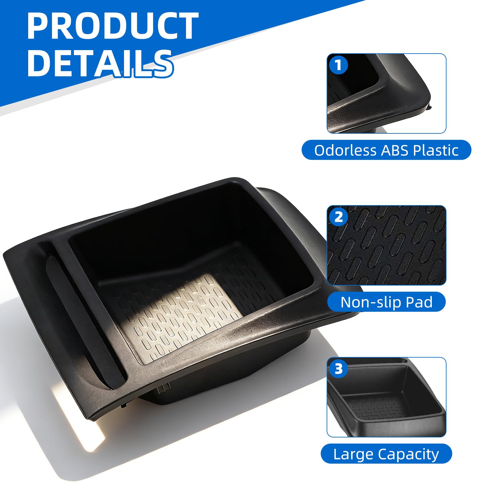 Caja de almacenamiento para tablero de instrumentos de auto compatible con Peugeot Boxer con FIAT Ducato con Citroen Relay (2014-2025), almacenamiento de tablero - Negro
