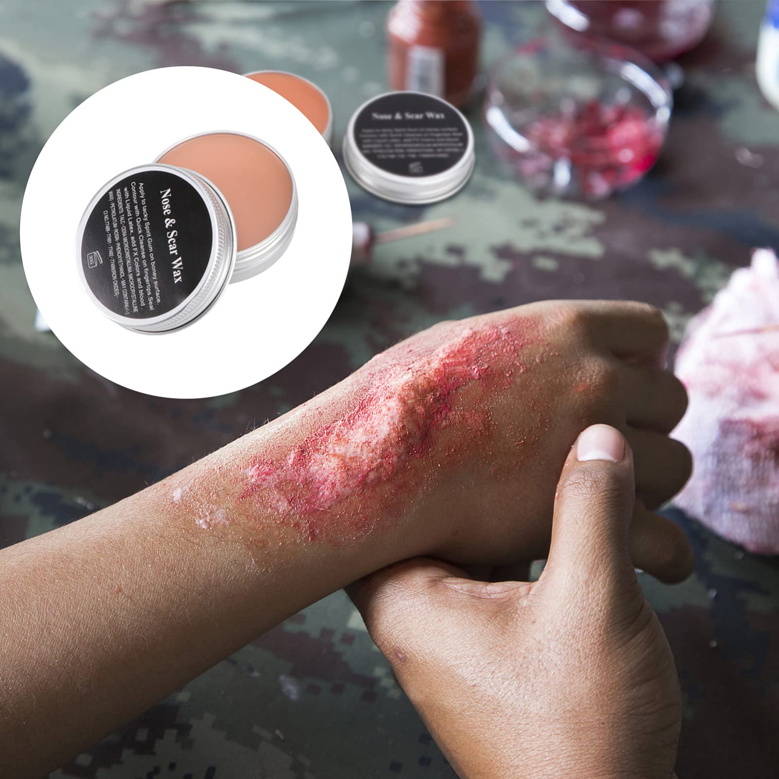 BESPORTBLE Crema De Maquillaje para Dedos Rotos con Cera para Heridas Falsas Herramienta De Maquillaje De Halloween y Disfraces De Halloween
