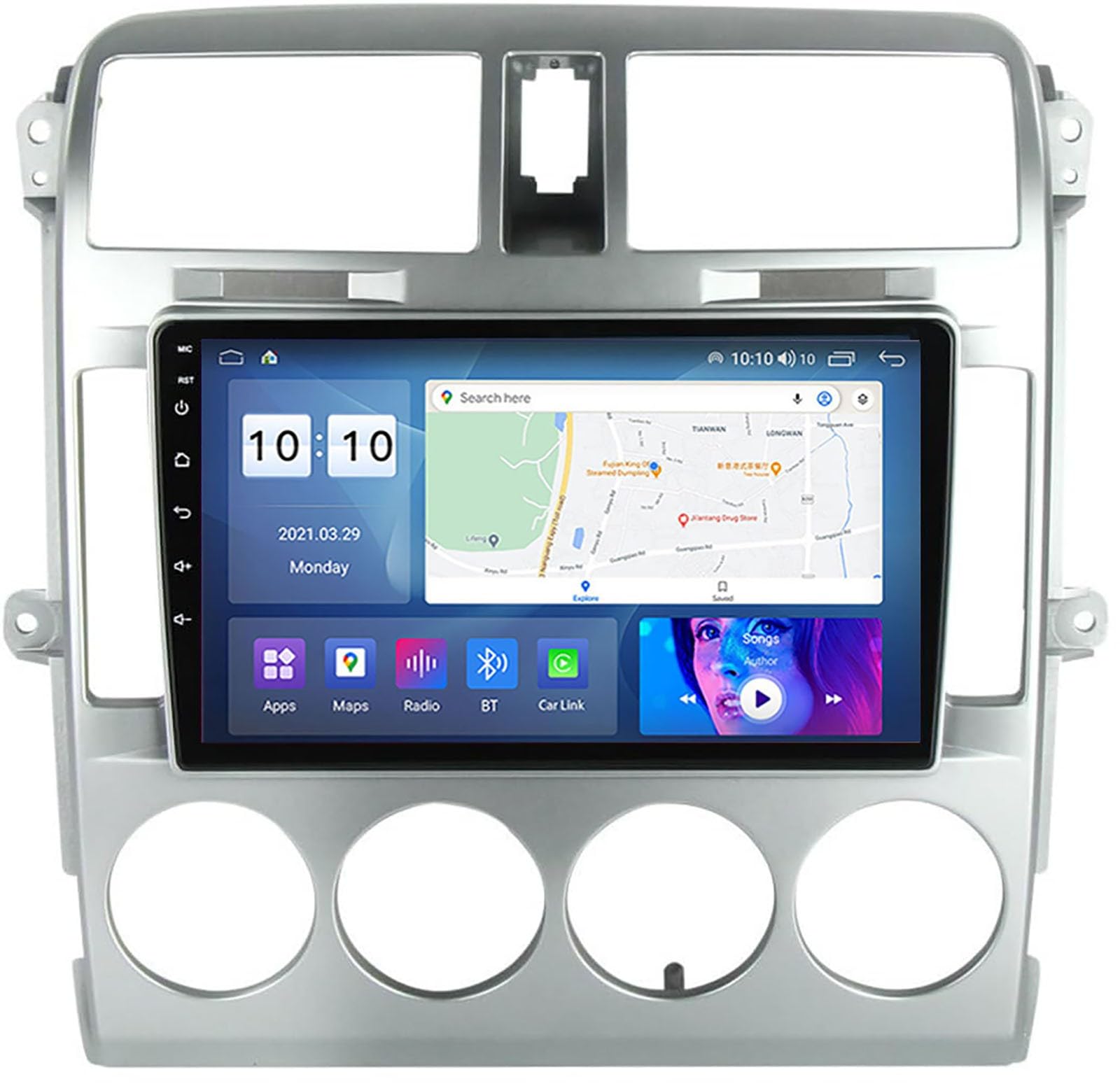 Pantalla táctil de 9'' Android 12 para solucionar la falta de navegación en Kia Carnival