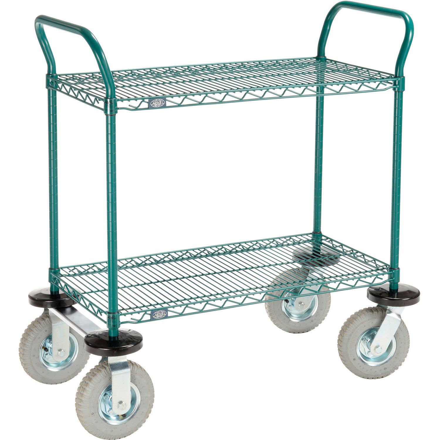 Utility Cart by Nexel – Steel, Green Epoxy, Model 1836N2G
