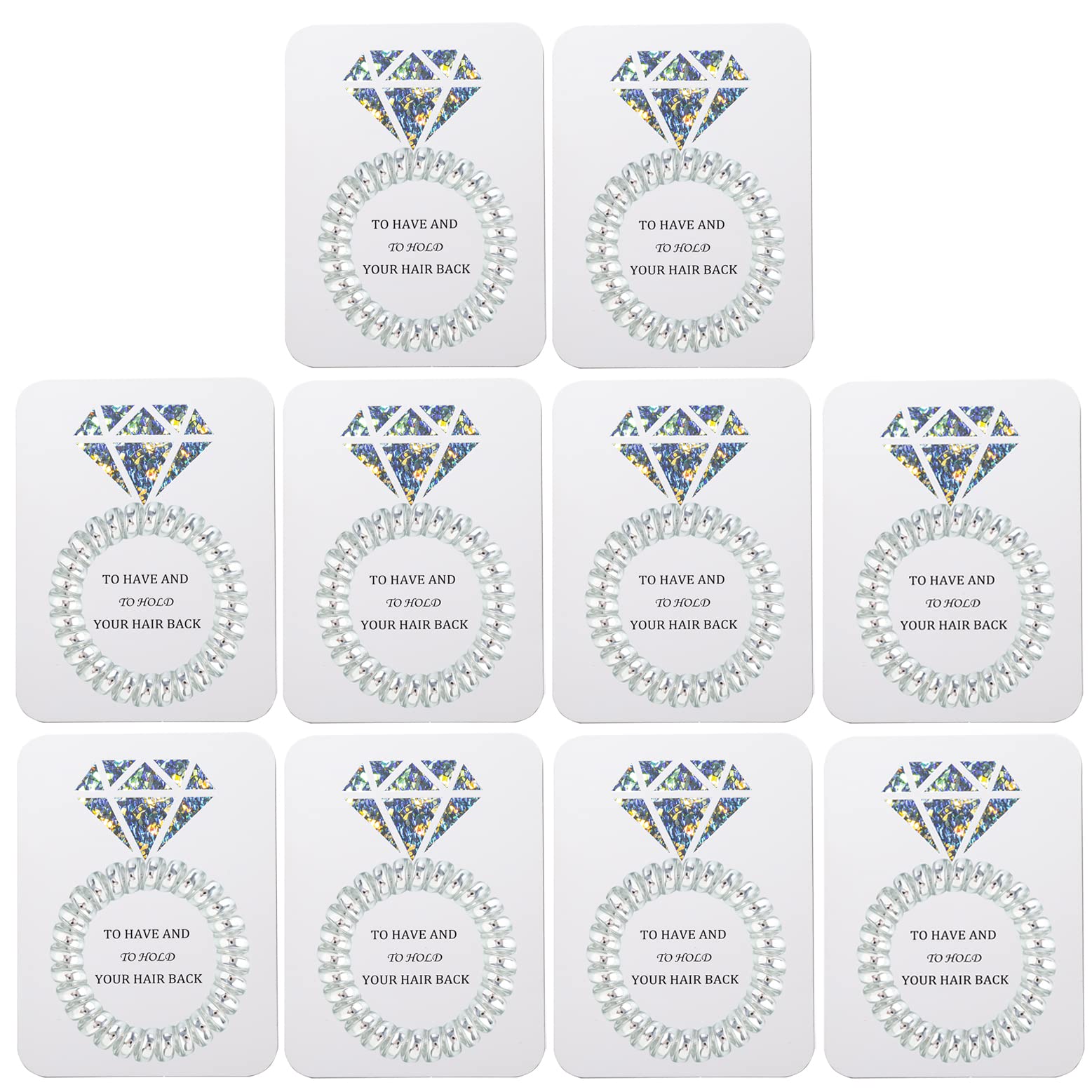 25pcs Bachelorette Party Favors Elastic Hair Ties with Laser Diamond Card,Bridesmaid Proposal Gifts,Bridal Shower Bachelorette Party Decorations,Wedding Favor Souvenir Gift for Guests (Set of 25-Silver)