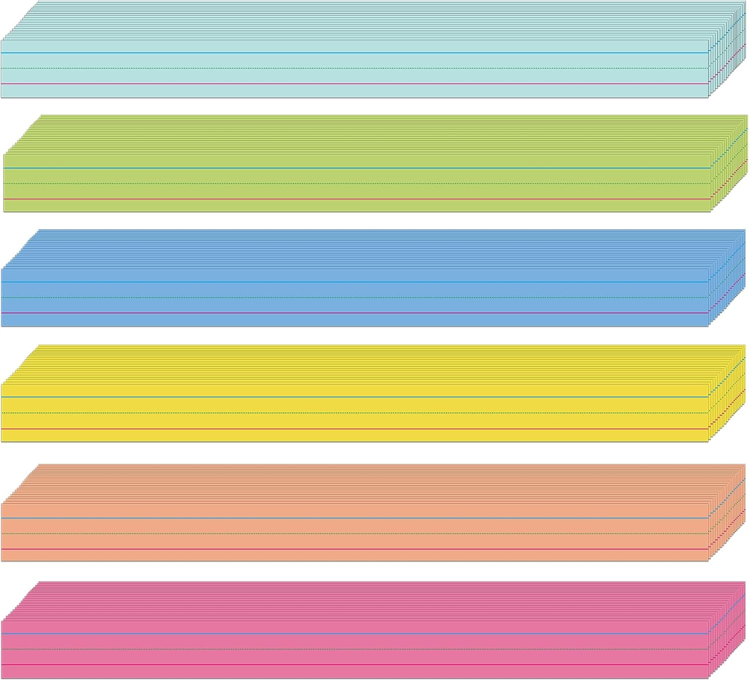 Faccito 120 Pack Sentence Strips for Teacher 3 x 36 Inch Dry Erase