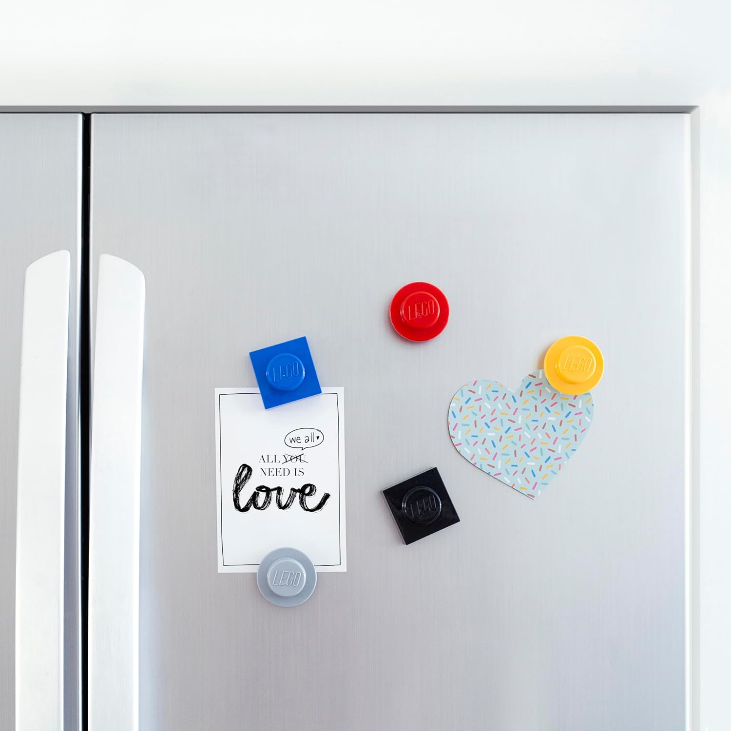 Room Copenhagen Lego Magnet Set Round and Square, Bright Red