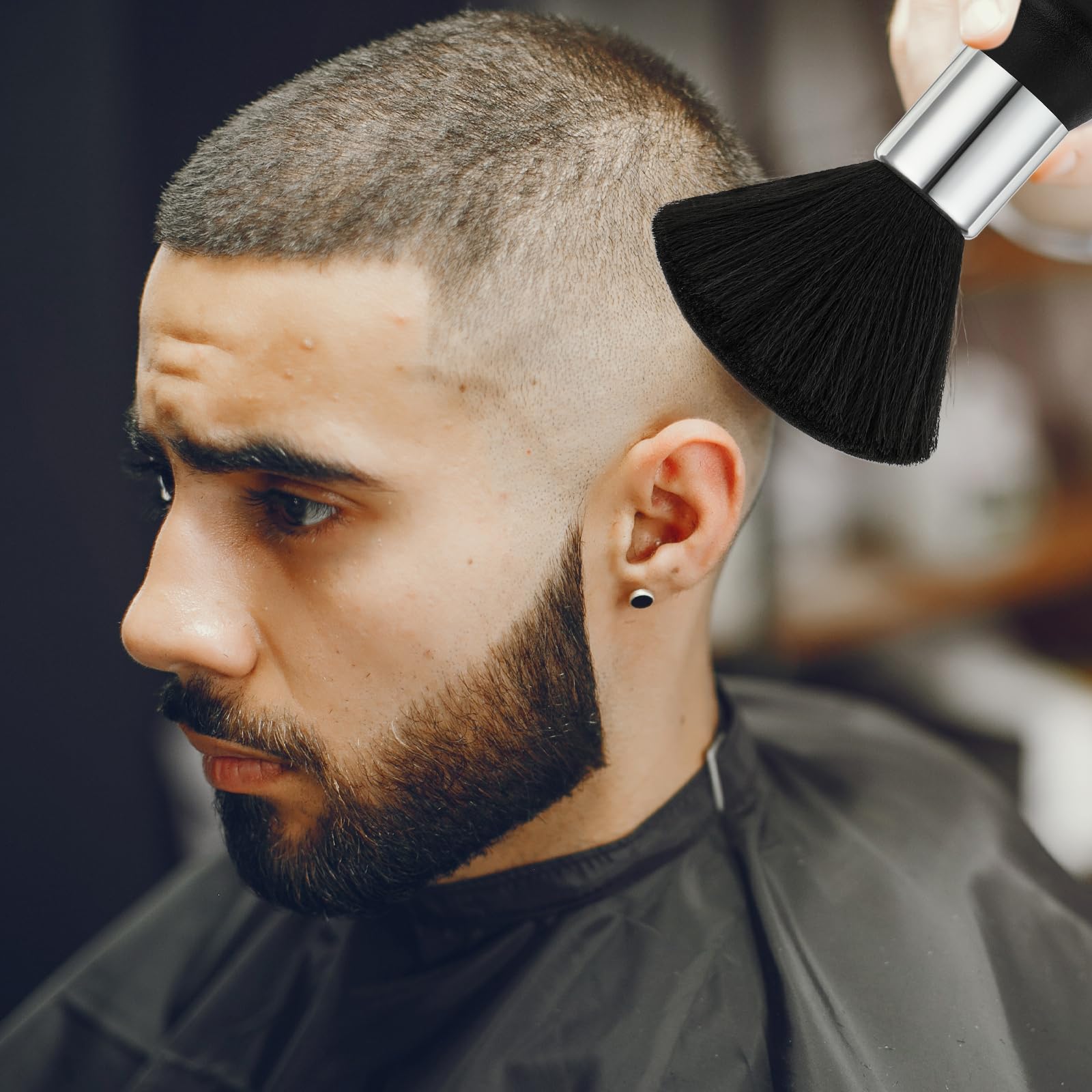 Friseur Bürste Nackenpinsel Friseur Salon Friseurbürste Friseurzubehör Nackenpinsel Mit Griff Barber Neck Duster Brush Professionelle Barber Brush Für Friseursalon Abbürsten Haaren