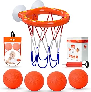 Bathtub Basketball Hoop Set: Strong Suction, Mold-Resistant Balls for Toddlers & Kids