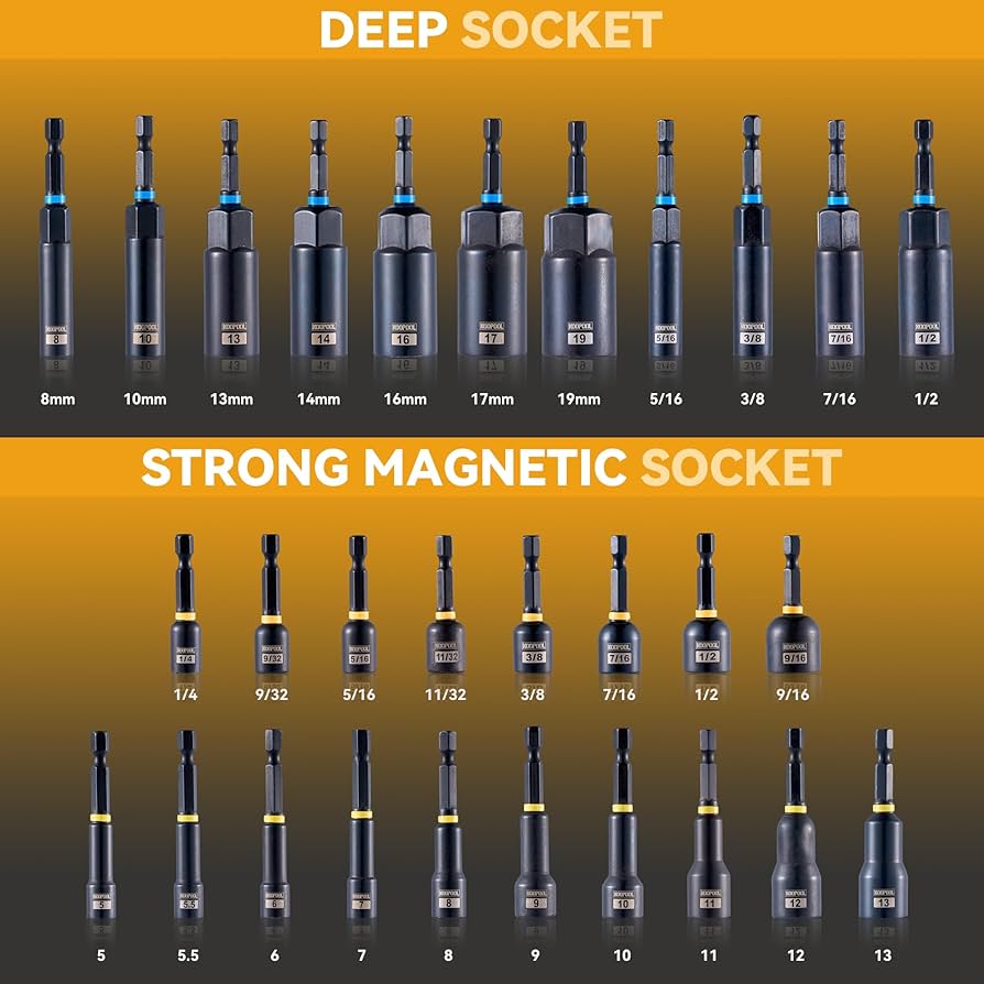 ⭐️ mini55 Amazon.com: Impact Magnetic Nut Driver Set, 55PCS Impact