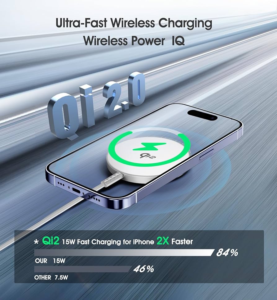 Amazon.com: Magnetic Wireless Charger, Qi2 Certified for MagSafe
