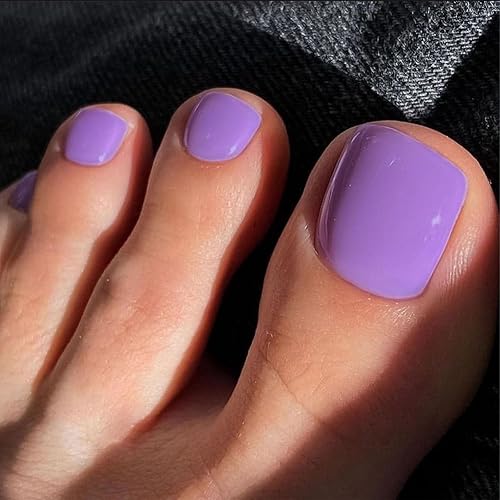 Purple Toe Nails Press on Acrylic Toenails Artificial Press on