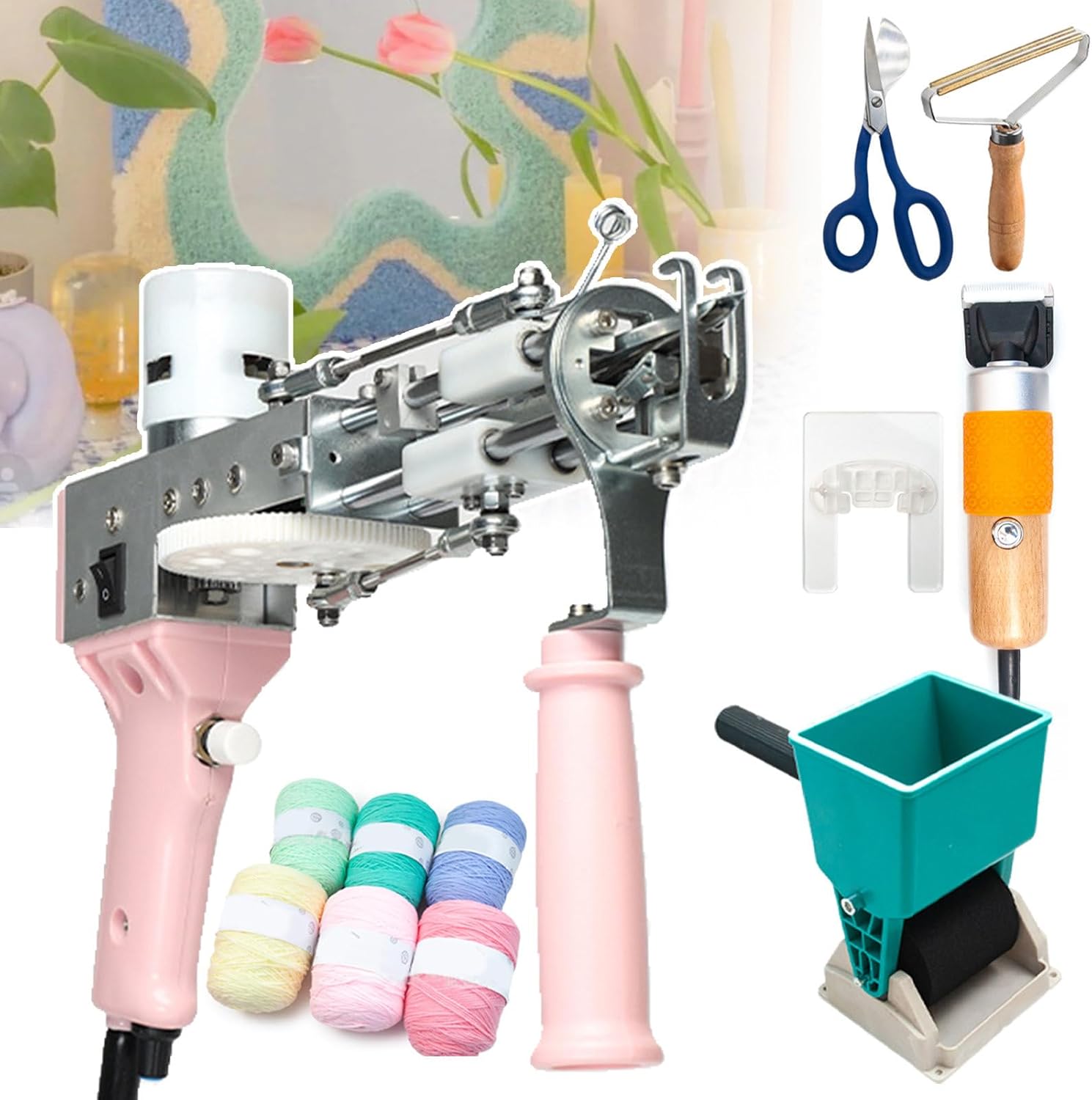 Rug Tufting Gun Machine Starter Kit Complete DIY Rug Making Tools Set