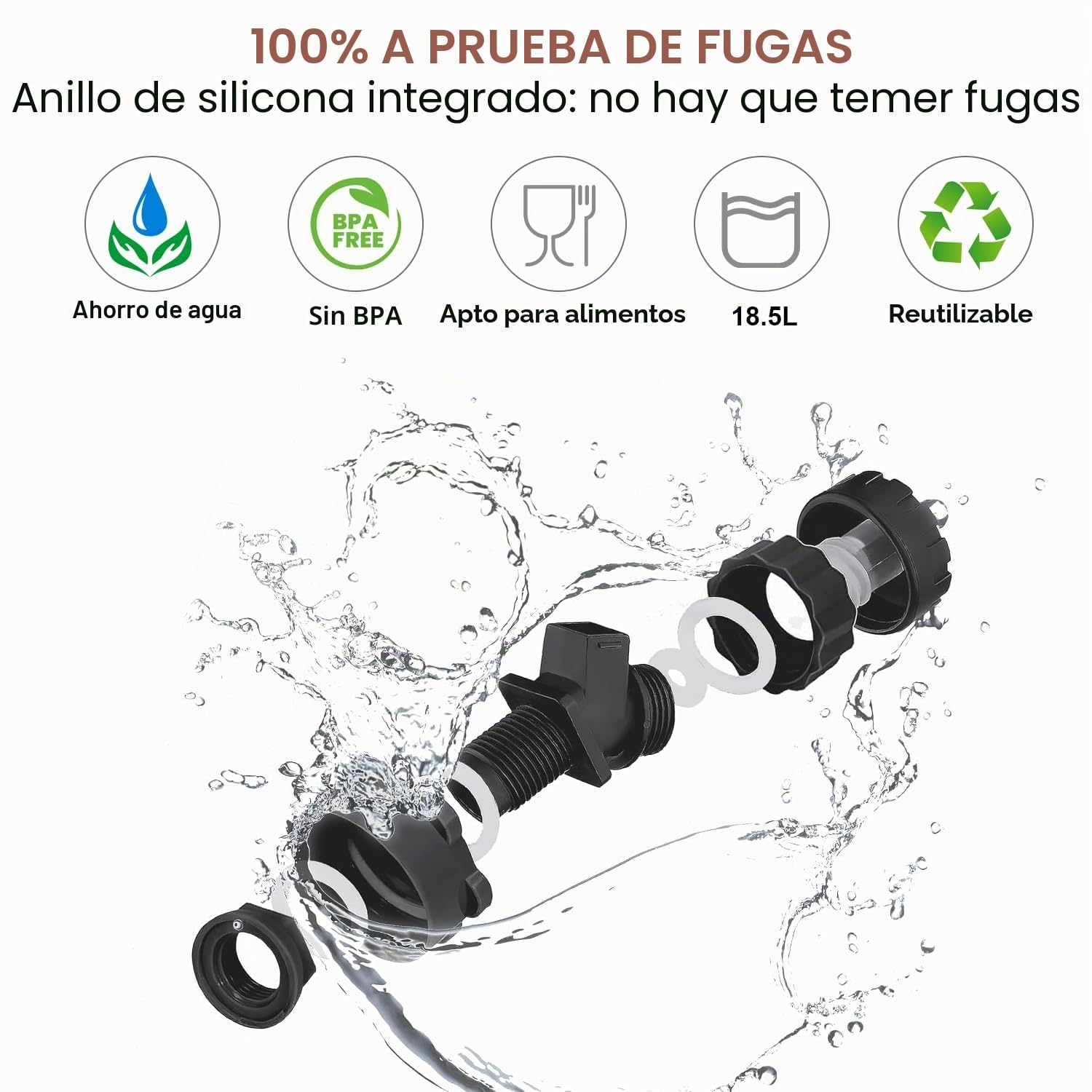 Umikk Bidón de agua con grifo de 10 – 18 L, para camping, sin BPA, bidón de agua potable, bidón portátil multiusos, depósito de agua, depósito de agua para camping con asas