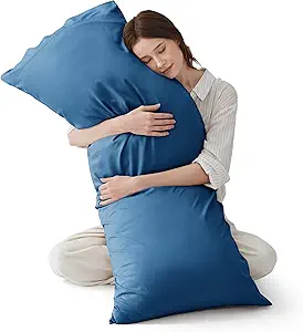 Bedsure Body Pillow Cover - Teal Long Cooling Pillow Cases, 100% Rayon Derived from Bamboo, Cool Body Pillowcase with Envelope Closure for Women, Men, 1 Pack, 20x54 Inches