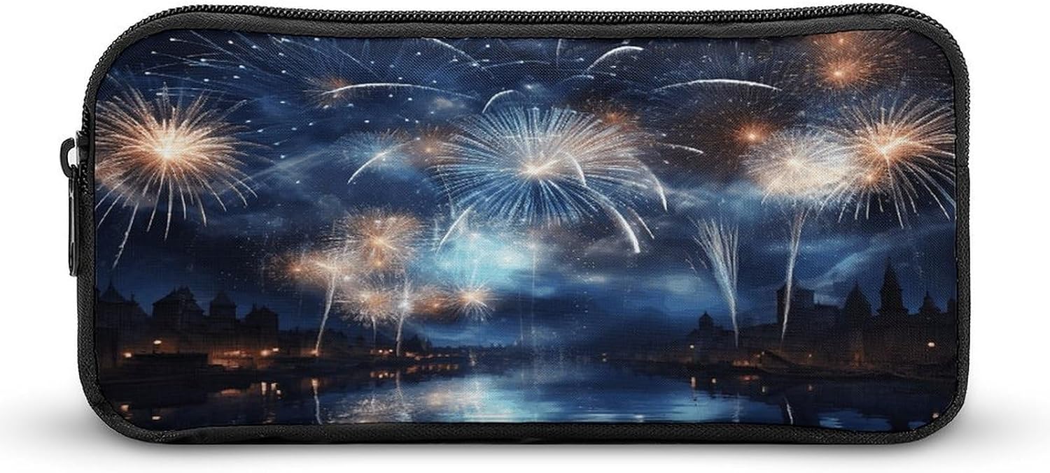 New Year Pyrotechnics Makeup Bag Toiletry Bag Cosmetic Bag