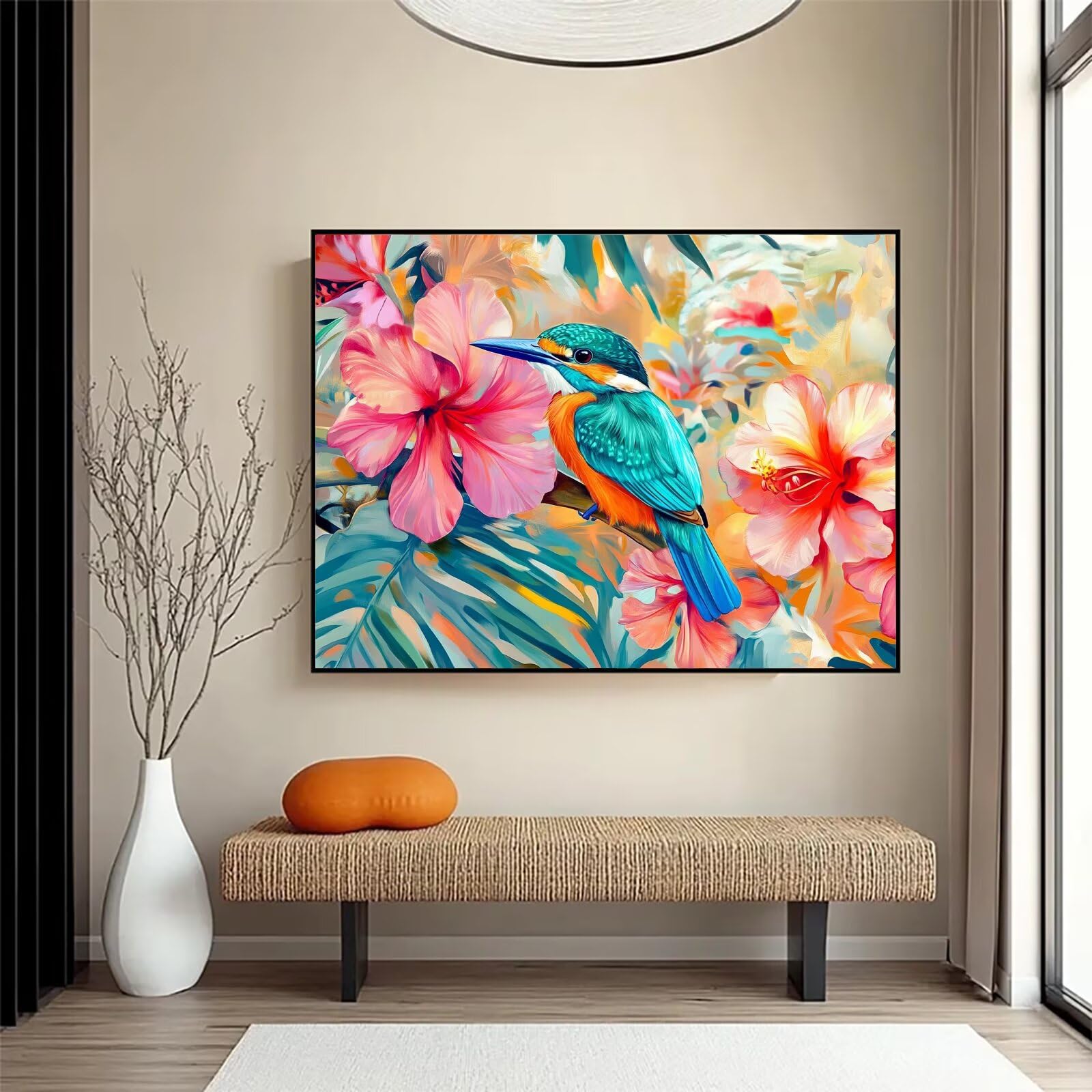 Flower Diamond Art, zestawy do malowania diamentami 5D dla dorosłych 61 x