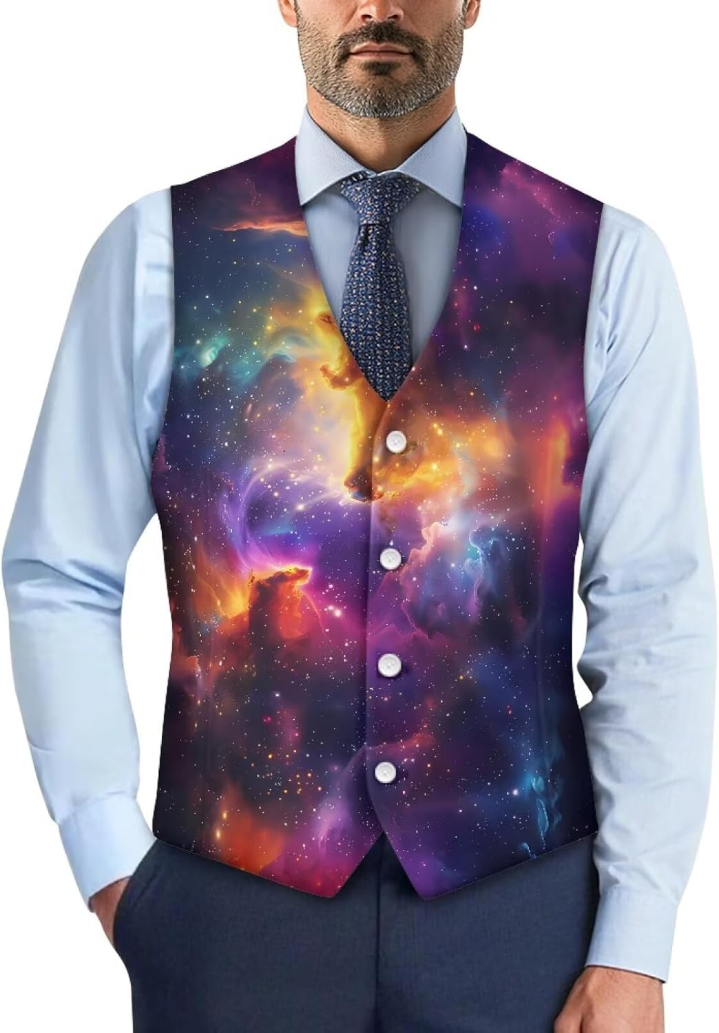 Men's Woven Cloth Suit Vest Casual Waistcoat Tuxedo Vests Sleeveless Jacket Suit Vest for Groomsman