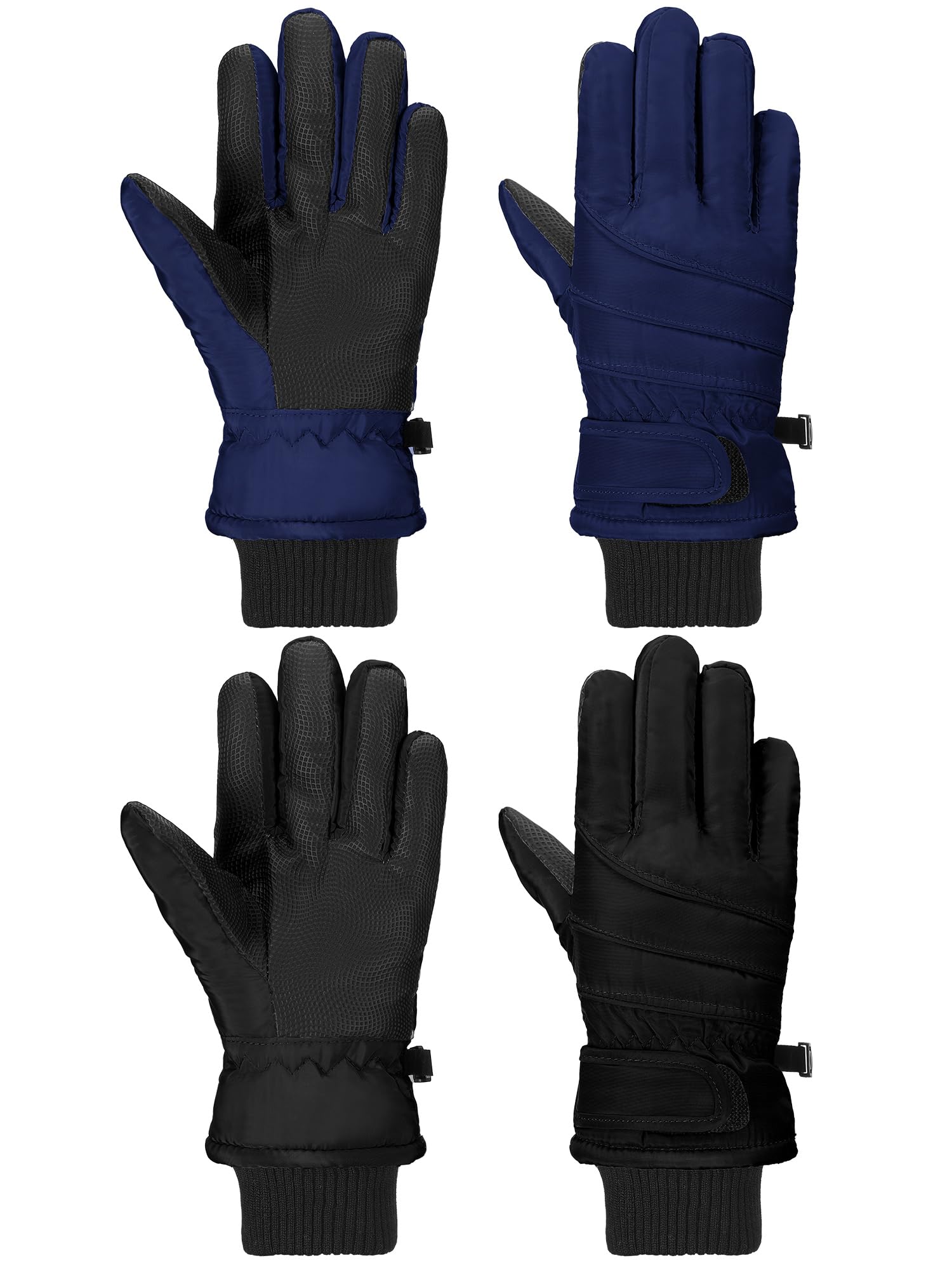 SATINIOR 2 Pair Kids Winter Gloves