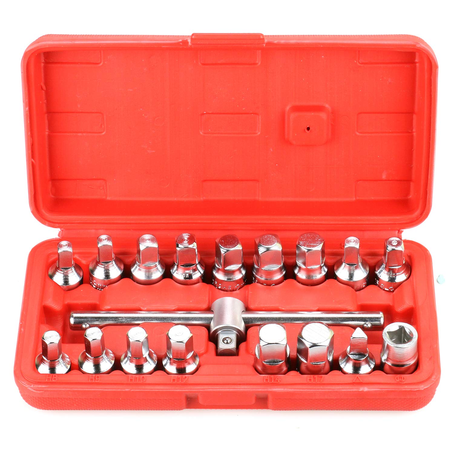 Buy MR CARTOOL 3/8Inch Oil Drain Pipe Plug Socket Set,Triangle/Square