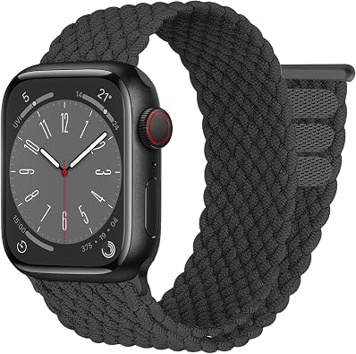 Stretchy Braided for Apple Watch Band 44mm 40mm 45mm 41mm 46mm 42mm 38mm 45 44 40 mm Women/Men,Elastic Nylon Sport Solo Loop Strap for Apple Watch Series 11 10 9 8 7 6 5 4 3 SE 3/2nd Ultra/3/2 49mm