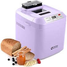 Kitchen in the Box 2lb Bread Maker with Auto Fruit Nut Dispenser, 12-in-1 Gluten-Free Bread Machine, 13H Delay Timer, Nonstick Pan, Keep Warm purple