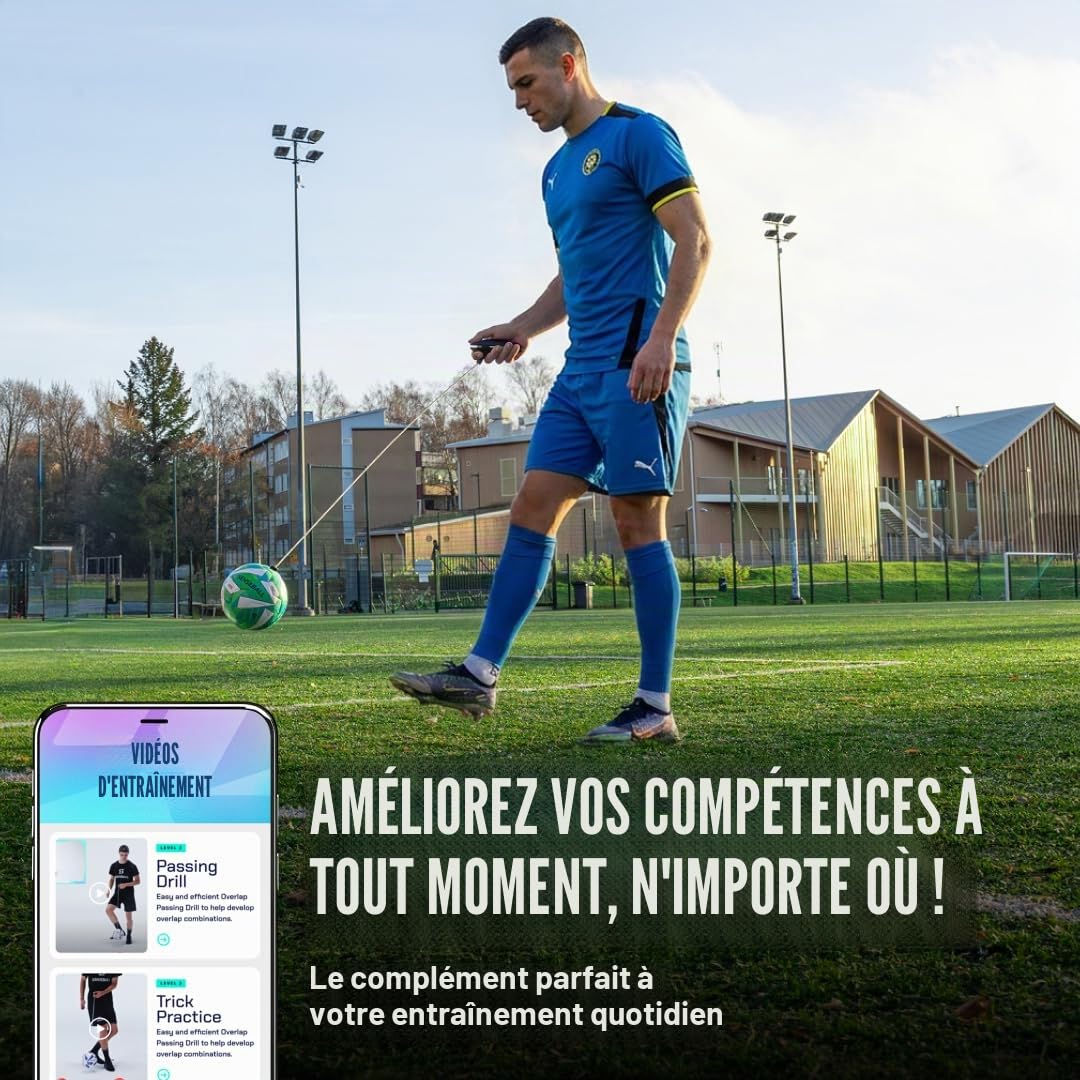 SenseBall Ballon d’Entraînement Football + App Mobile | Ballon Foot Enfant Pro | Améliore Coordination, Technique & Contrôle | 50+ Vidéos Cognitives Pros