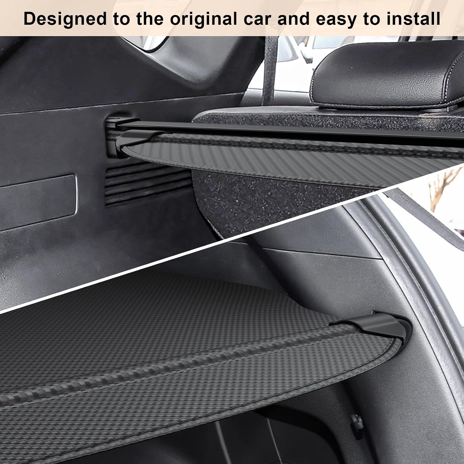 Octomo Retractable Cargo Cover for Hyundai Tucson 2021-2025 (Gas & Hybrid) - Security Shade Shield Trunk Luggage Cover, Black - Compatible with Hyundai Accessories