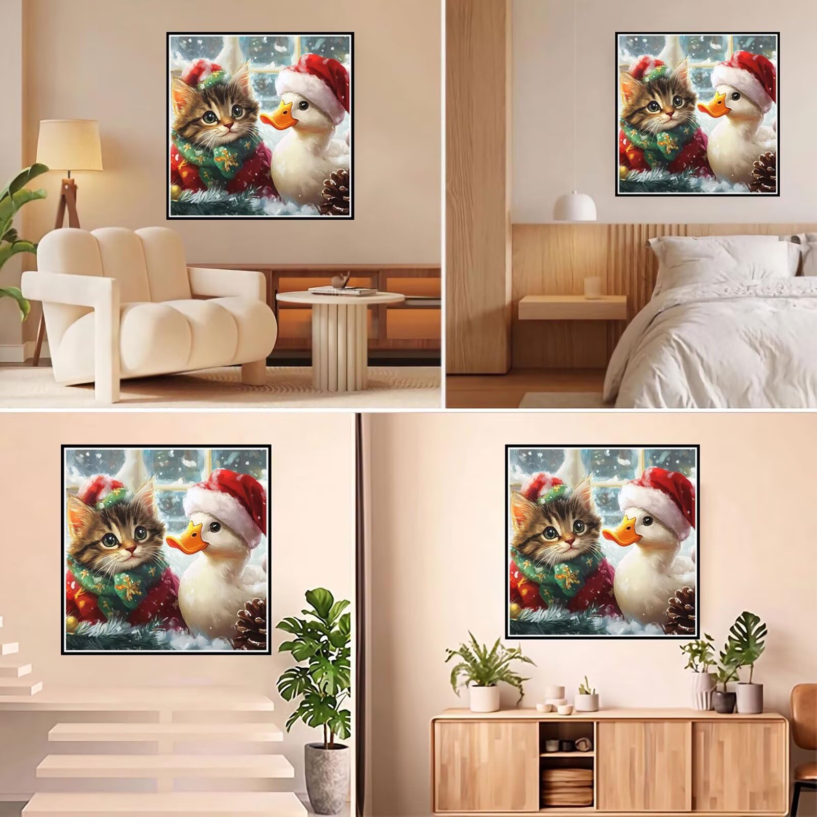 Diamond Painting Adulti, Natale Diamond Painting Kit Completo, 5D Pittura Diamante Bambini Attività Manuale Creativa e Idea Regalo, Diamantini Crystal Art Tela Fai Da Te Kit 70x70cm Animale FX#1131