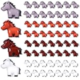 Shappy 80 Pcs Mini Horse Figures Resin Horse Foal Models Miniature Animals Figurines Resin Miniature Ornaments Decoration for Garden Accessories Landscape Terrarium Cake DIY(Simple Colors)