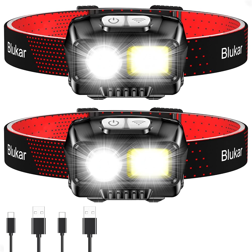 Foxelli Headlamp with Red Light
