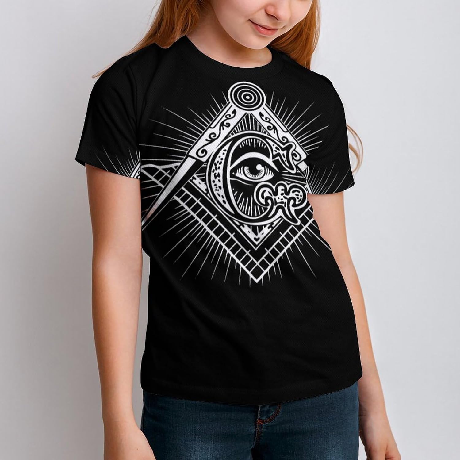 Freemasonry Masonic Masonry T Shirt for Boy Girl Top Short Sleeve T-Shirt Graphic Tee