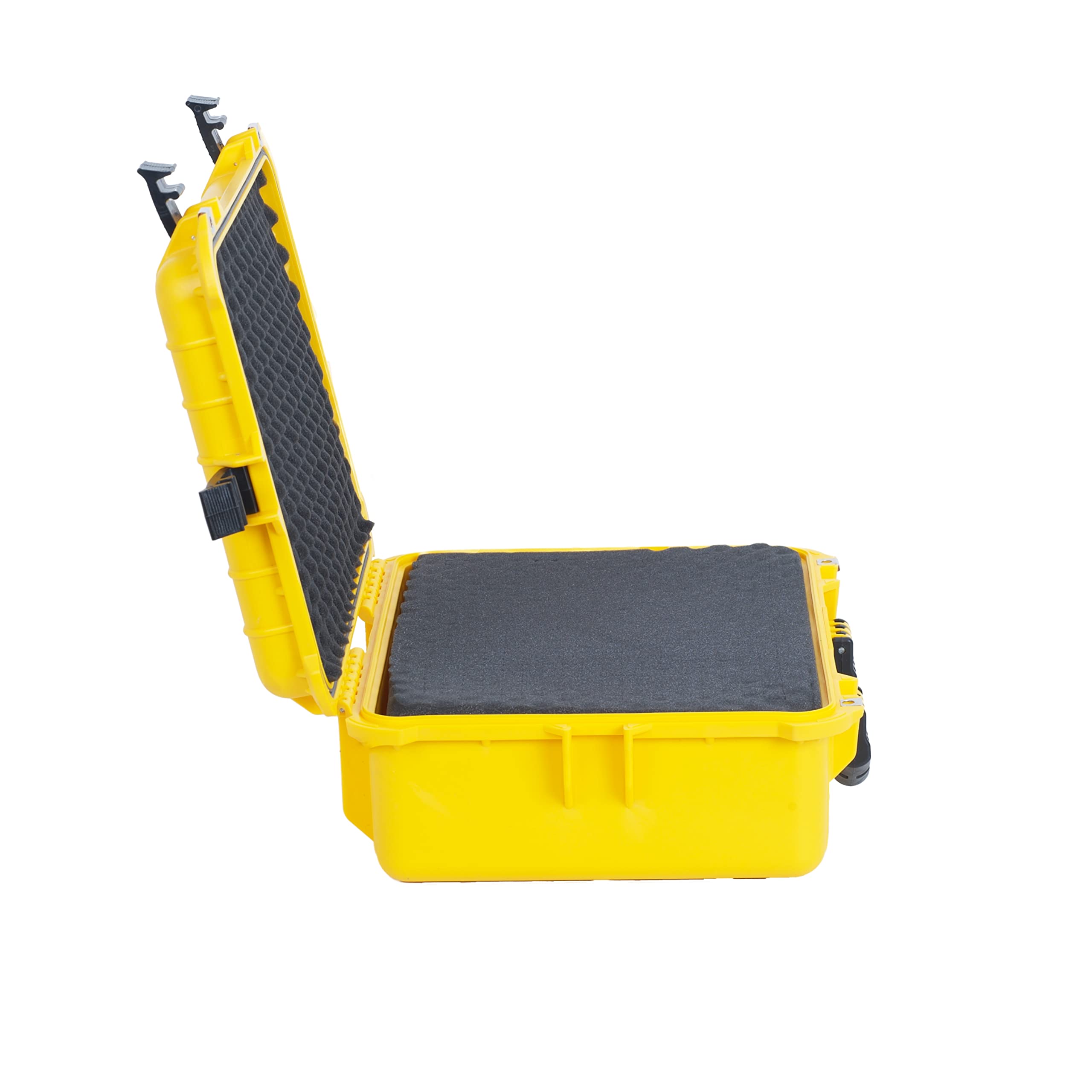 MEIJIA Funda rígida impermeable para cámara con espuma de ajuste personalizable, apta para drones, cámara, lente (amarillo, 19.7 x 15.8 x 7.4 pulgadas)