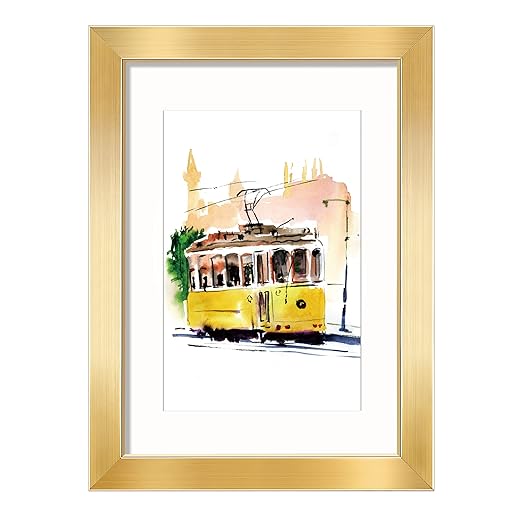 Annecy 5x7 Picture Frames (1 Pack, Gold), Simple Designed Photo Frame, For Pictures 5x7 for Wall Mounting, Classic Simple Home Office Decor