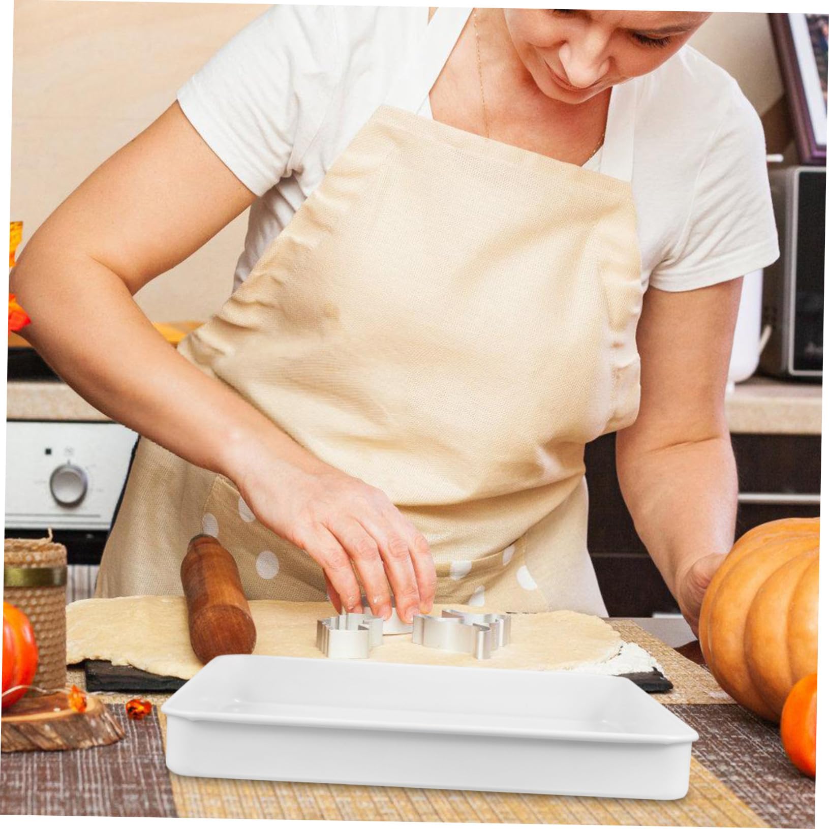 Hemobllo Moule à Gâteaux Acier Plaque de Cuisson Réutilisable Ustensiles de Pâtisserie pour Biscuits Maison