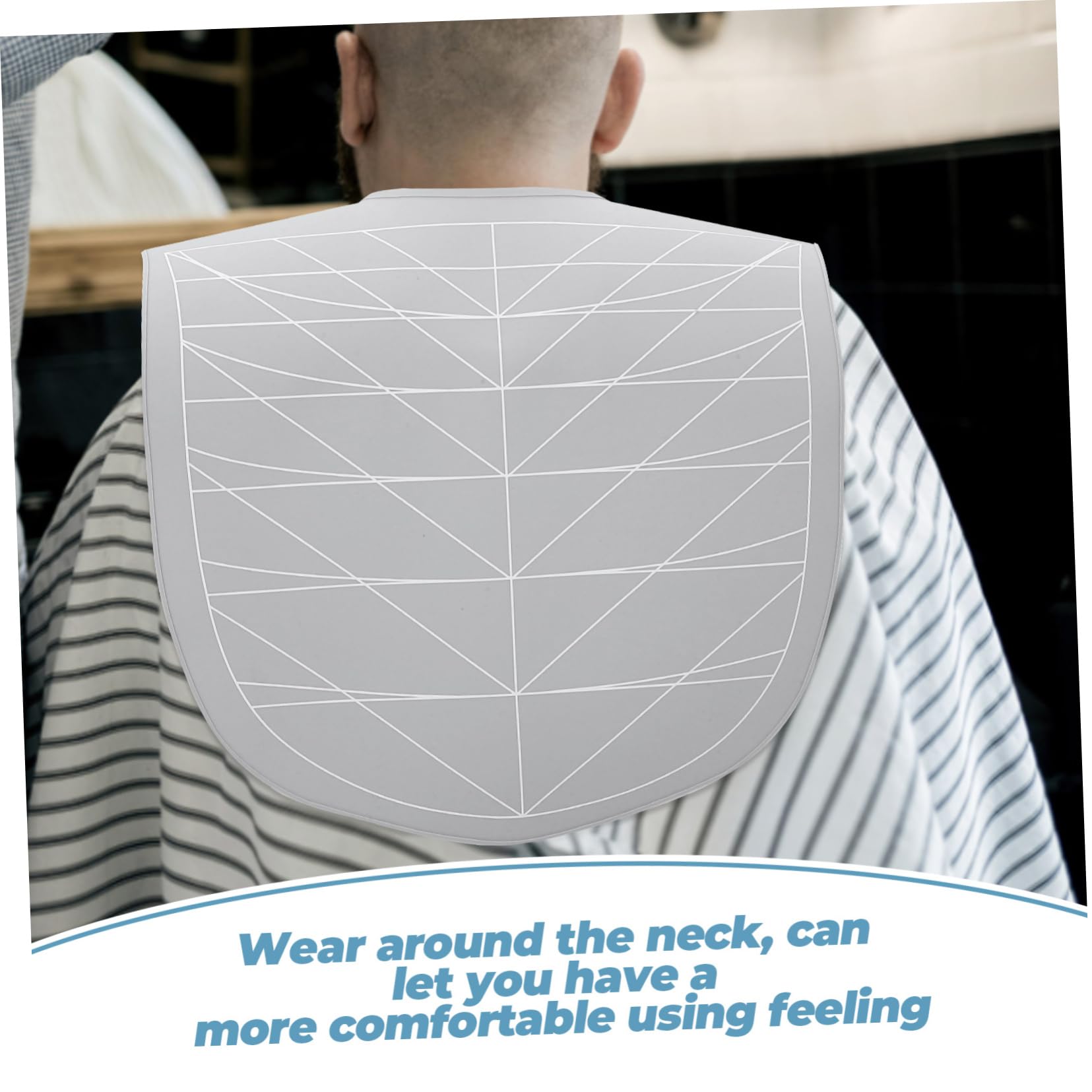 Beaupretty Capa de Corte de Pelo de Salón de Silicona para Cuello | Barbería y Permanente, Diseño Simple y Flexible, Uso para Hombres y Niños