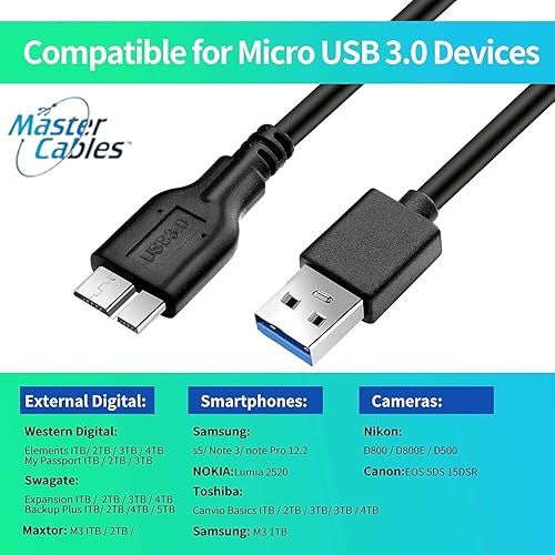 Miniatura 4 de LaCie disco duro Cable de USB 30de repuesto por Master Cables