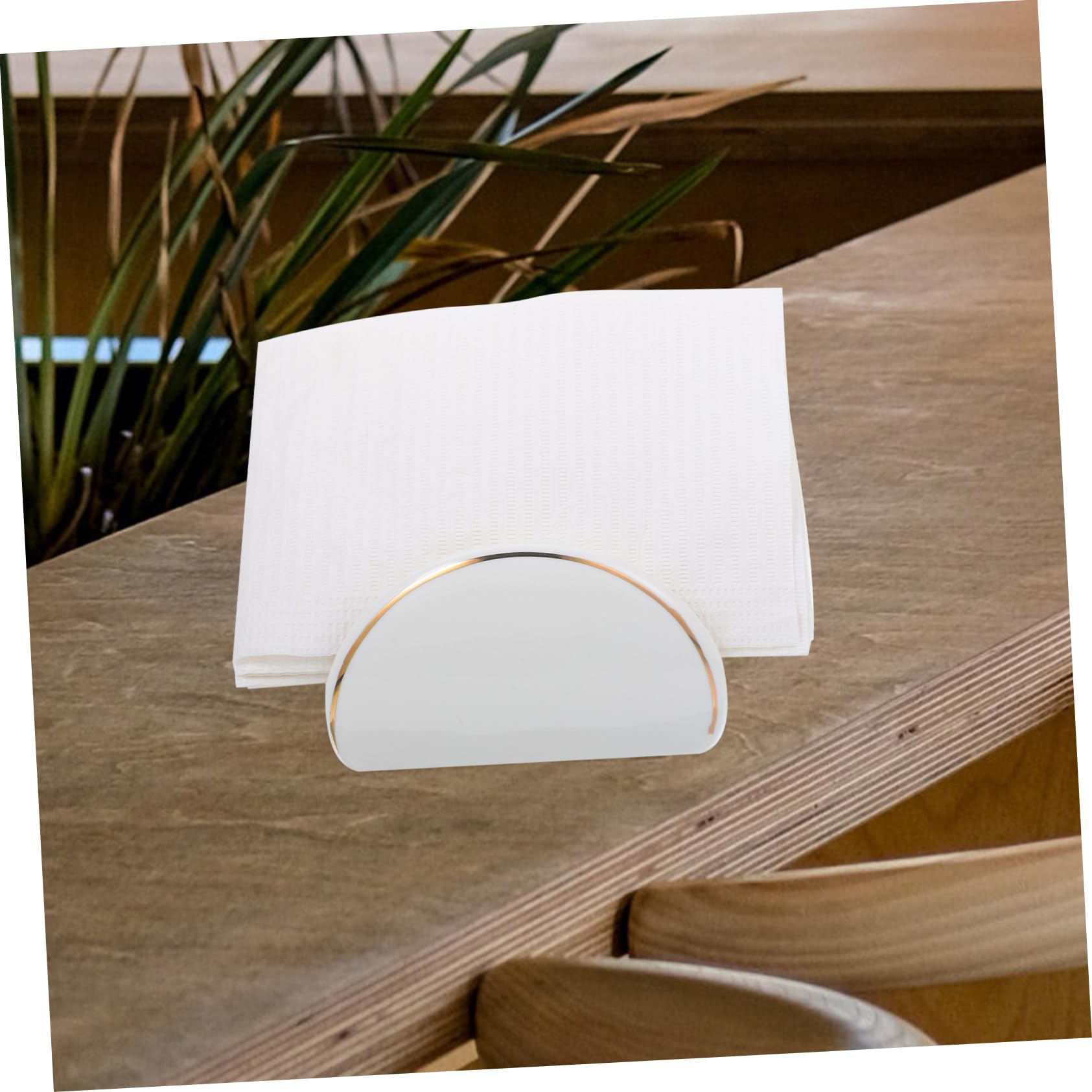 Cabilock Dispensador De Servilletas De Cerámica Elegante De 3 Piezas Soporte Moderno Para Pañuelos Y Servilletas.