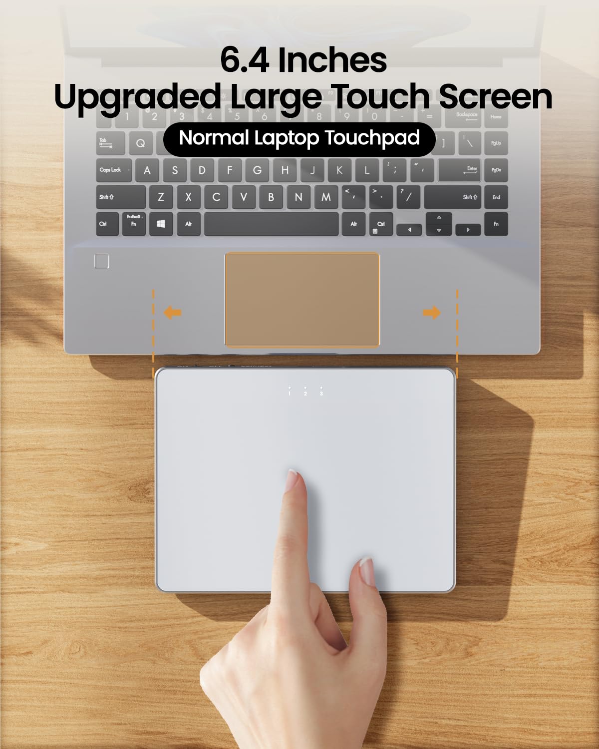 ProtoArc T1 Plus Touchpad : Bluetooth, Surface Multi-Touch, Rechargeable, trackpad Portable de Haute précision pour Windows 11/10 PC, Ordinateur Portable, Notebook, Ordinateur de Bureau