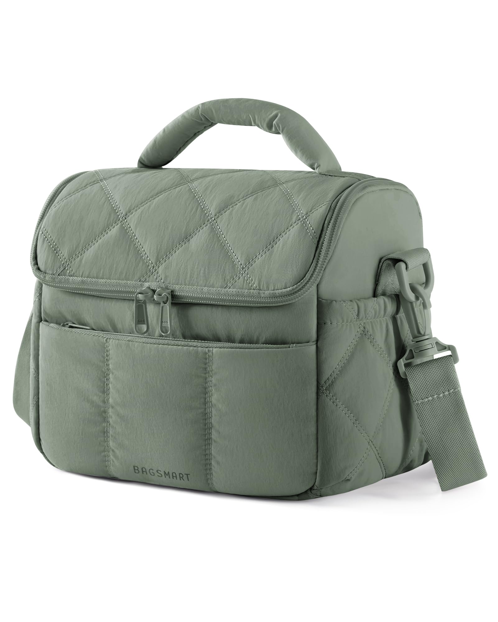 bagsmart Insulated Lunch Bags for Women, 6.7L Portable Lunch Box with Shoulder Strap Reusable Cooler Bag, Puffy Thermal Lunch Tote for Work/School/Picnic/Travel โ image 1