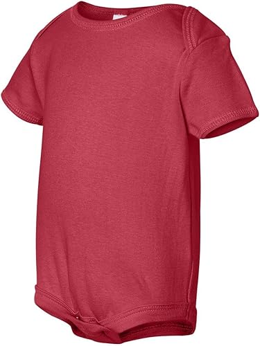 Miniatura 3 de Bella Canvas B100 Bebé de manga corta bebé costilla de una pieza, Rojo